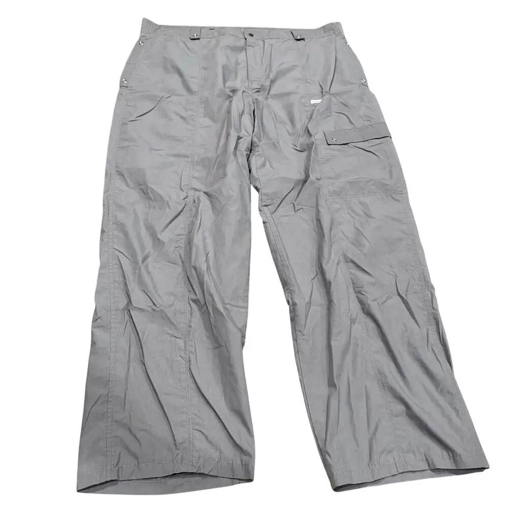 adidas Cargo Pants Men’s XL Gray Elastic Waist Pockets Activewear